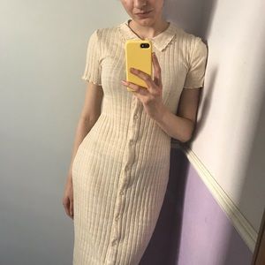 BUTTON-UP COLLARED ZARA DRESS//Never Worn